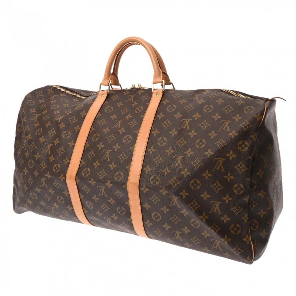 LOUIS VUITTON Brown Monogram Canvas Keepall 60 Boston Bag - Picture 3 of 11